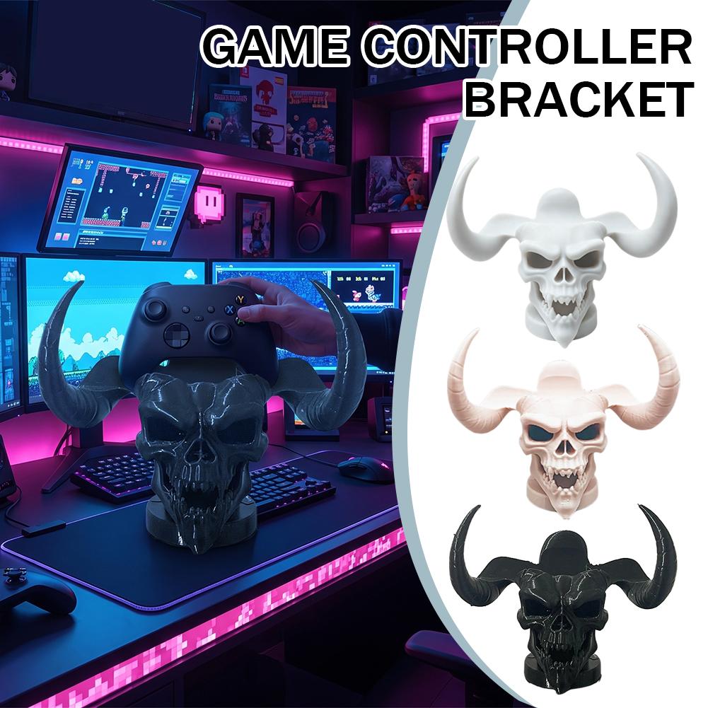Tech Accessories For Desk - Unique Devil Skull Horn Controller Holder