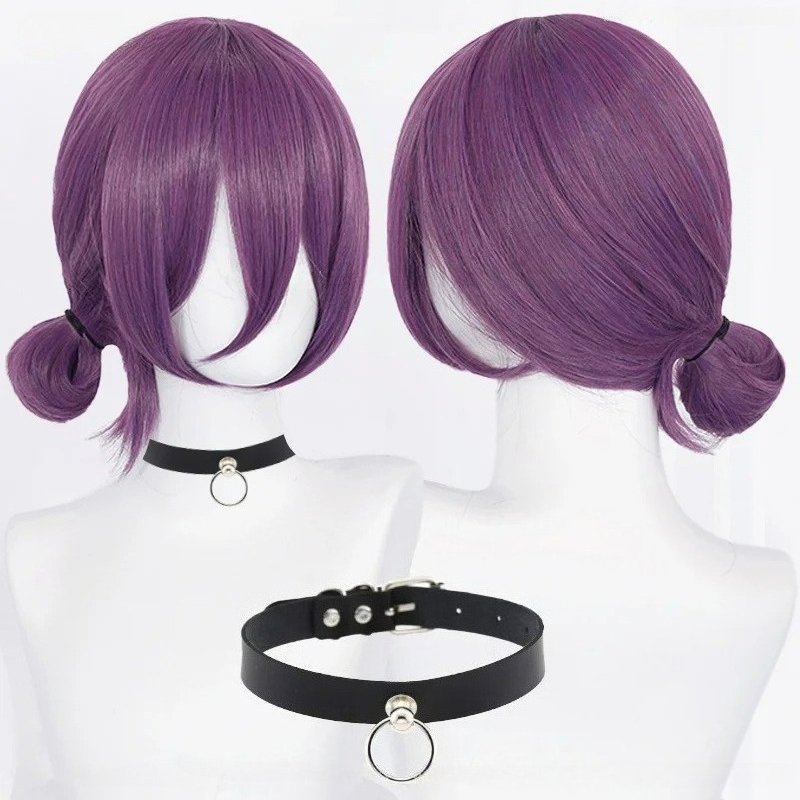 Tech Hair Accessories - Anime Reze Cosplay Wigs 45cm Purple