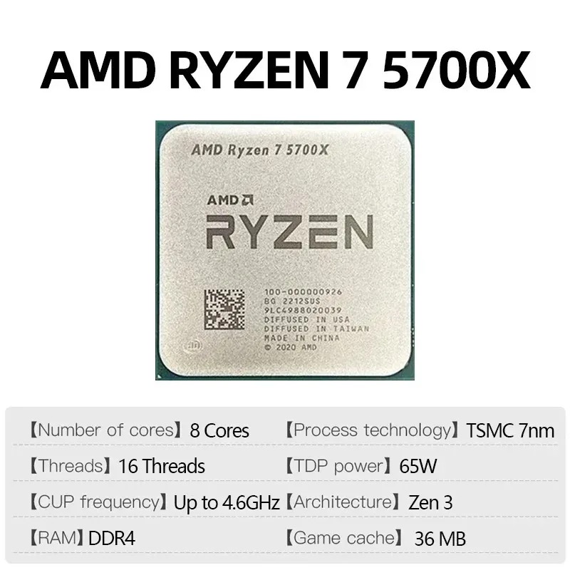 AMD Ryzen 7 5700X Unlocked Des - Amd Cpu Ryzen 7 ulasan dan harga