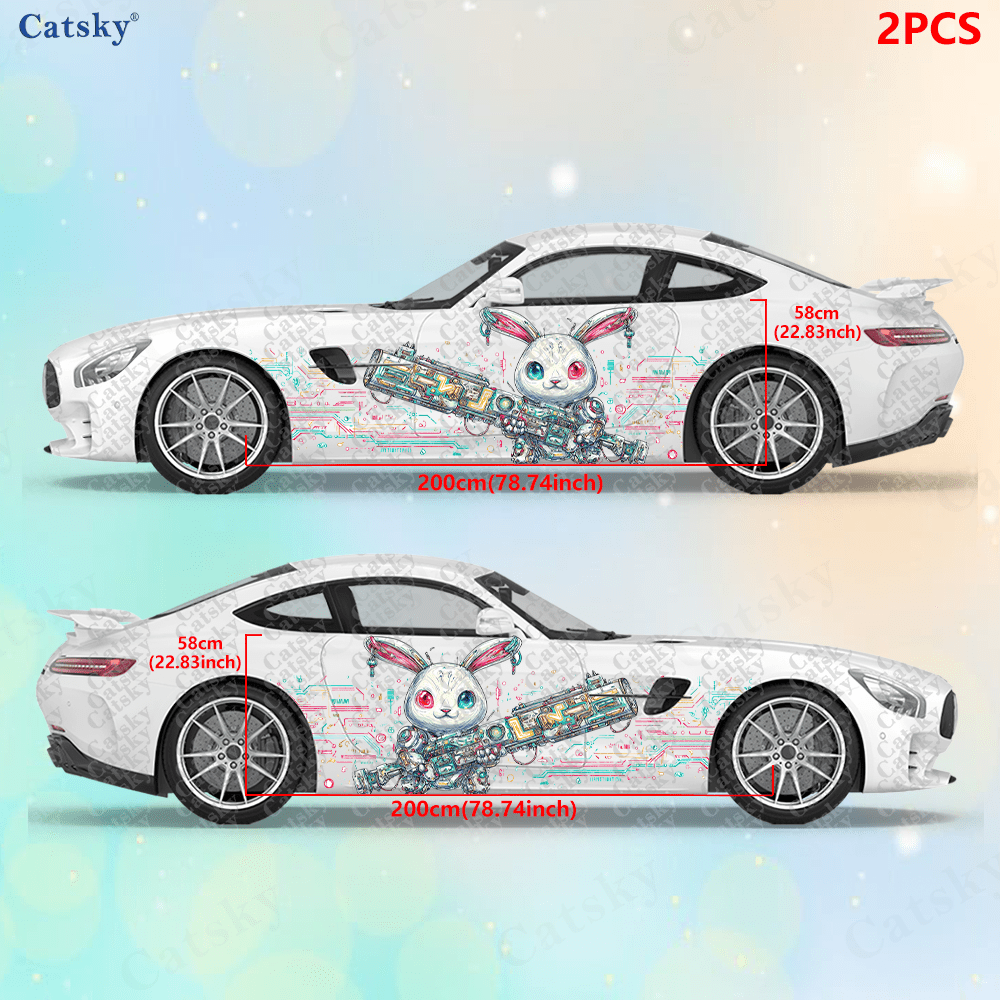 2pcs Cyberpunk Line Tech Bunny - Tech Accessories & Gadgets ulasan dan harga