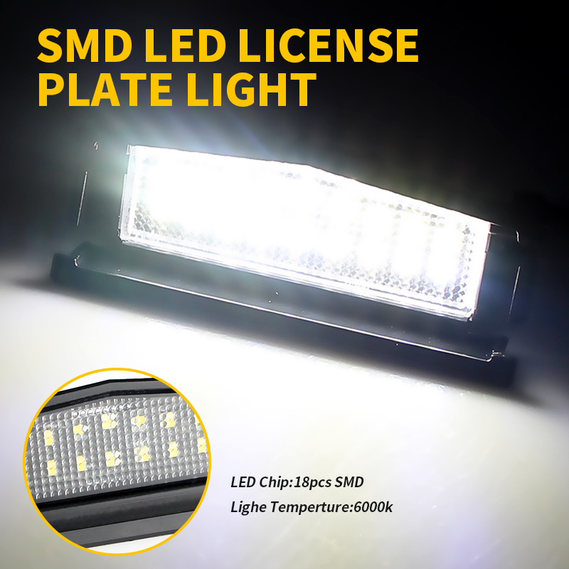 2PCS White LED License Plate L - Tech Computer Accessories ulasan dan harga