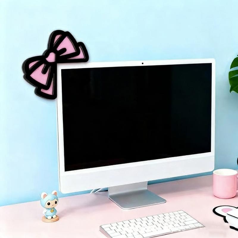 New 1/2Pcs Wooden Bowknot PC A - Tech Accessories For Desk ulasan dan harga