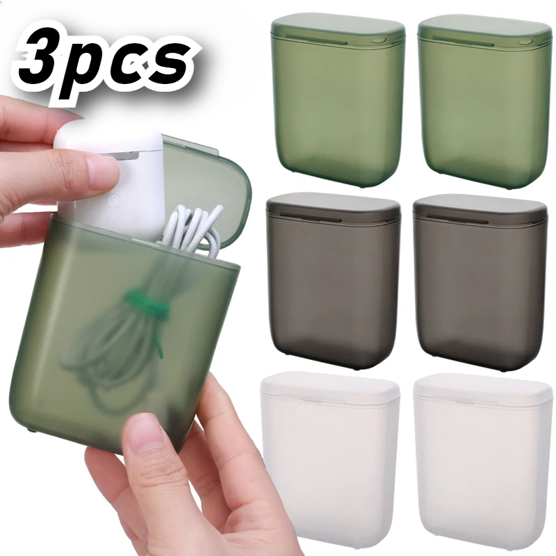 Data Cable Storage Box Earphon - Tech Accessories For Desk ulasan dan harga